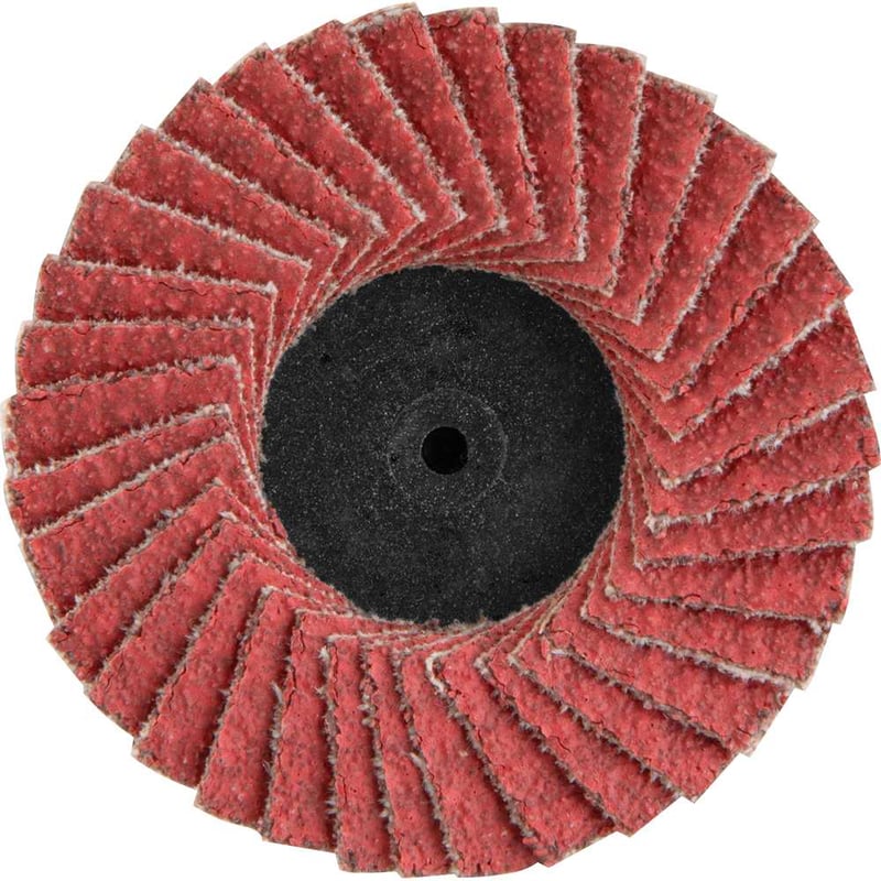 Flap-disc, disco de desbaste/acabamento, 2" - 50 mm, óxido de alumínio grão 80, para sistema de encaixe rápido