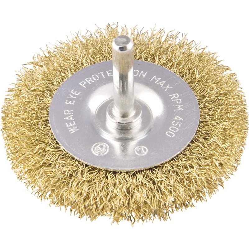 Escova circular 3" x 3/8" haste de 1/4" (76,2 mm x 9,53 mm x 6,35 mm)
