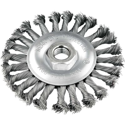 Escova circular 4" x 1/2", M14, torcida