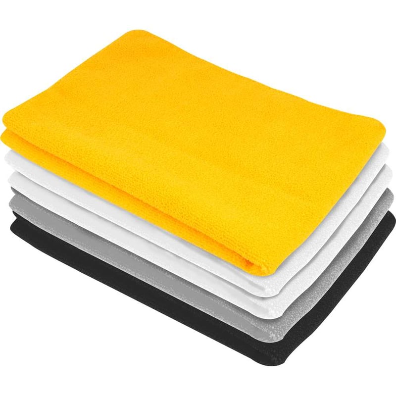 Toalha de microfibra, 30 cm x 40 cm, 200 g/m² (gsm), jogo com 5 peças
