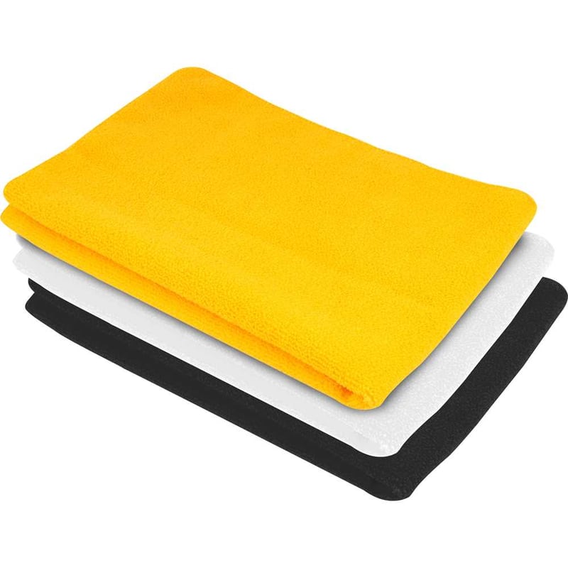 Toalha de microfibra, 40 cm x 40 cm, 300 g/m² (gsm), jogo com 3 peças