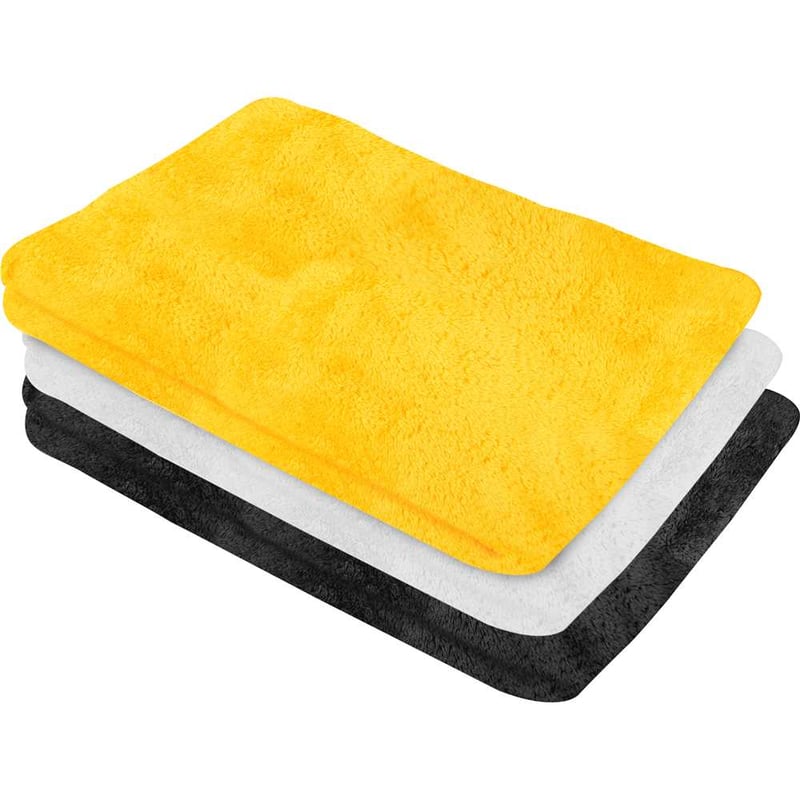 Toalha de microfibra, 60 cm x 40 cm, 500 g/m² (gsm), extramacia, jogo com 3 peças