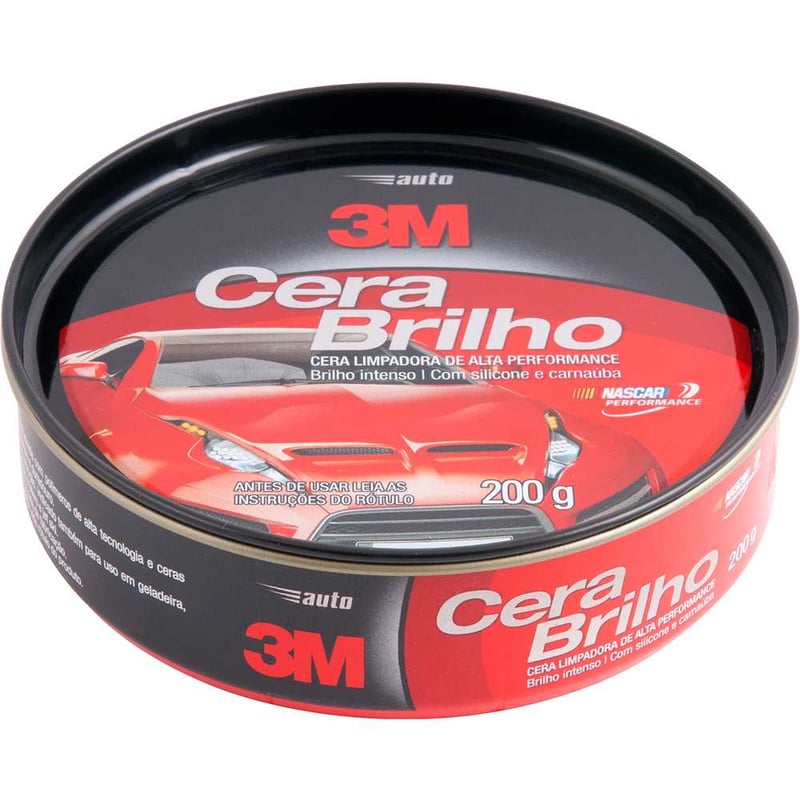 Cera brilho, em pasta automotiva 200 g com Silicone e Carnaúba