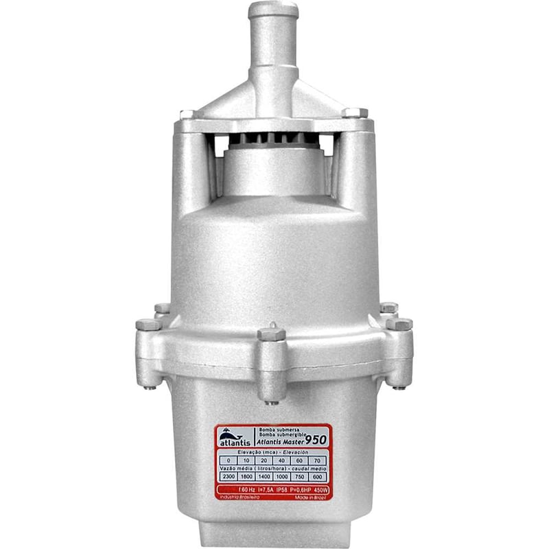 Bomba submersa vibratória, saída de 1", 127 V~, 0,6 hp, Master 950, 503