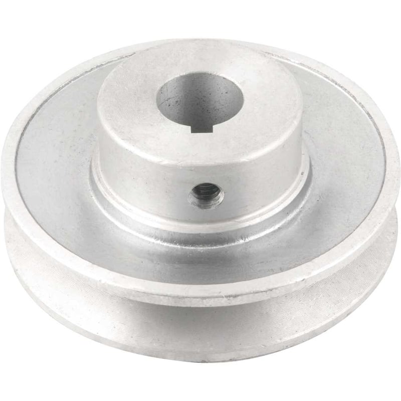 Polia de alumínio 1 canal, perfil A, 90 mm com furo de 3/4" - 19,1 mm