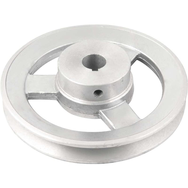 Polia de alumínio 1 canal, perfil A, 150 mm com furo de 3/4" - 19,1 mm