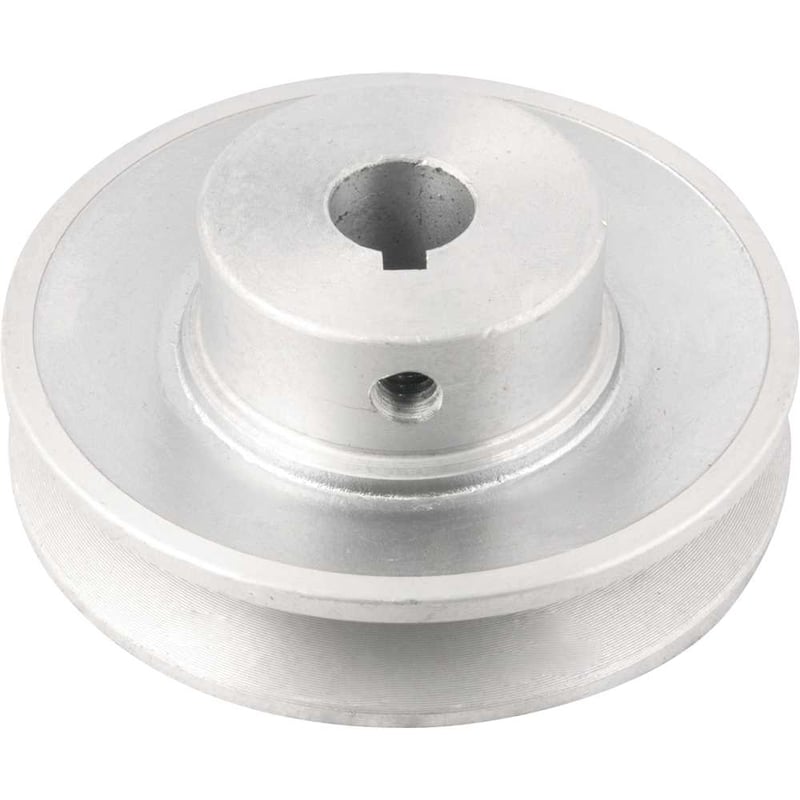 Polia de alumínio 1 canal, perfil A, 90 mm com furo de 5/8" - 15,9 mm
