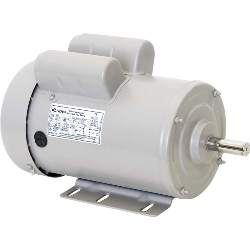 Motor elétrico fechado, 3,00 cv, 2 polos, carcaça N56H, monofásico, 110 V~ - 127 V~/220 V~ - 254 V~, NOVA MOTORES