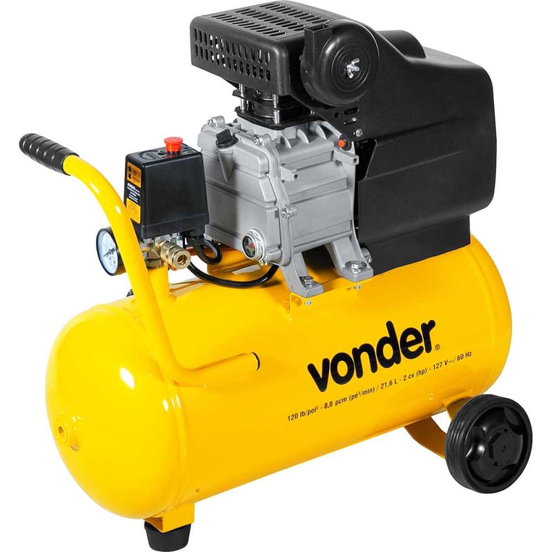 Motocompressor de ar, 8,0 pcm, 21,6 litros, 127 V~