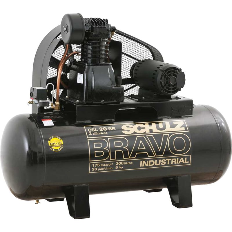 Compressor de ar CSL 20BR/200 L Bravo, 5 cv trifásico, 220 V~/380 V~, 922.7759-0 (MTA)