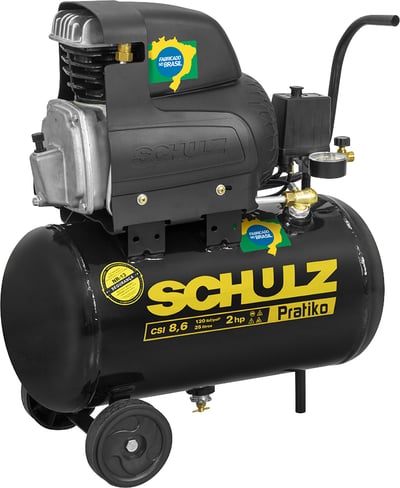 Motocompressor de ar, 8,6 pcm, 22,9 litros, 127 V~, Pratiko CSI 8,6/25, 9150421-0