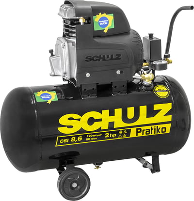 Motocompressor de ar, 8,6 pcm, 46 litros, 127 V~, Pratiko CSI 8,6/50, 9150427-0