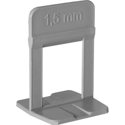 Espaçador nivelador para granitos, mármores e pedras 1,5 mm, pacote com 50 peças, 61329