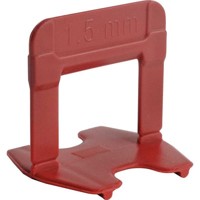 Espaçador nivelador para pisos, vermelho, Eco, 1,5 mm, pacote com 50 peças, 61336