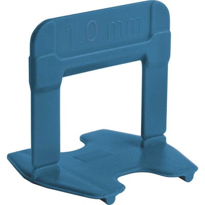 Espaçador nivelador para pisos, azul, Eco, 1 mm, caixa com 500 peças, 62404