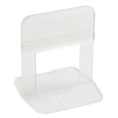 Espaçador nivelador para pisos cerâmicos e porcelanatos, 1,5 mm, transparente, pacote com 50 peças