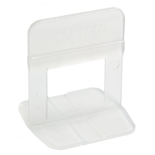 Espaçador nivelador para pisos cerâmicos e porcelanatos, 1,5 mm, transparente, pacote com 50 peças