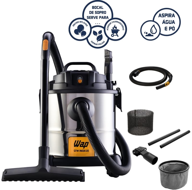 Aspirador de pó e líquidos, 220 V~, 1.600 W