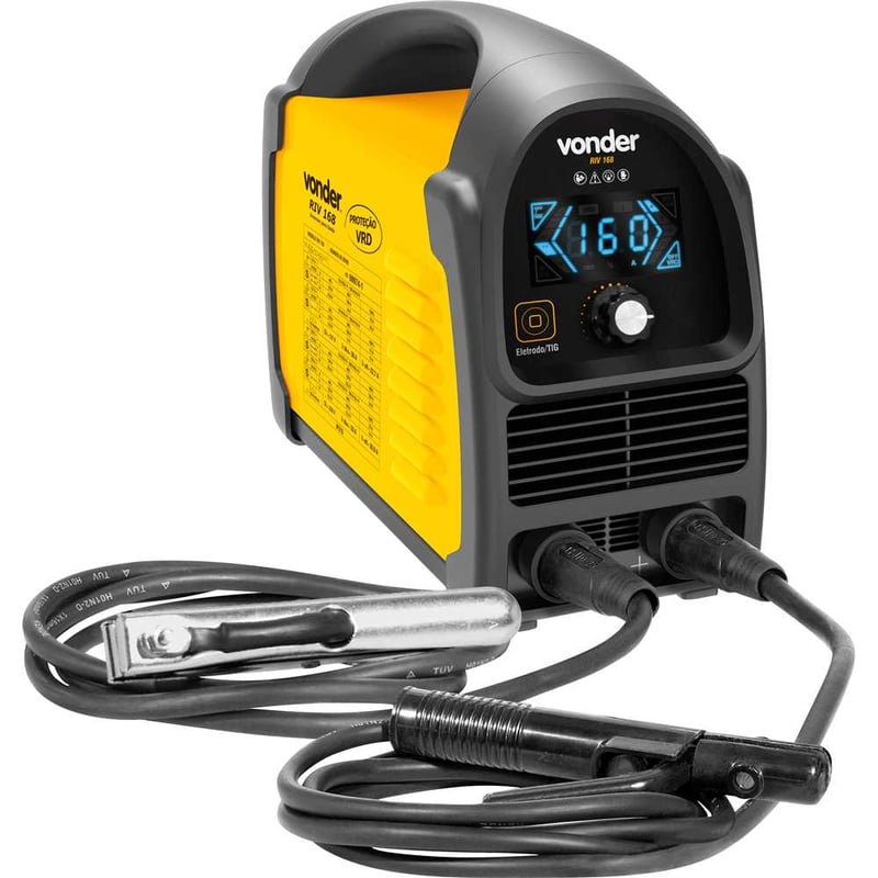Inversor para solda com eletrodo e TIG, 160 A, RIV 168, com display LED, monofásico, 127 V~ - 220 V~ - Seleção automática