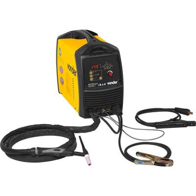 Inversor para solda com eletrodo e TIG, 200 A, RIV 206 AC/DC, com alimentação 85 V~ - 265 V~ automático, monofásico