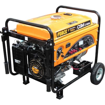 Gerador a gasolina 9.000 W, 220 V~ trifásico , motor 4 tempos, partida manual e elétrica