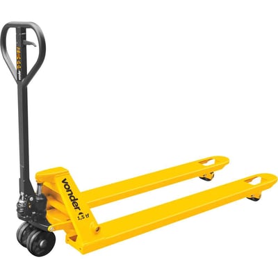 Paleteira hidráulica, 1,5 tonelada (1,5 tf), 1.150 mm x 685 mm, roda simples de nylon