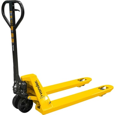 Paleteira hidráulica, 3 toneladas (3 tf), 1.150 mm x 550 mm, roda simples de nylon