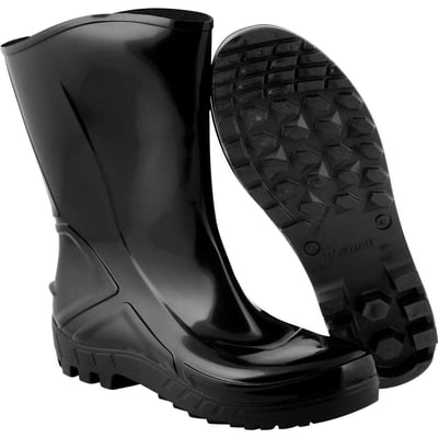 Bota de PVC preta, sem forro, cano médio, 39, Vulcaflex 110 VFLEX
