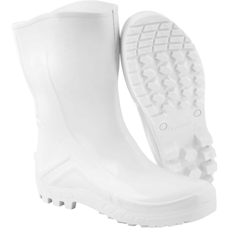 Bota de PVC branca, com forro, cano médio, 41, Vulcaflex