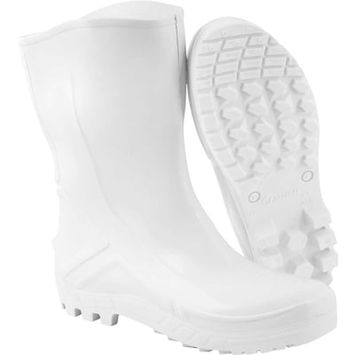 Bota de PVC branca, com forro, cano médio, 42, Vulcaflex