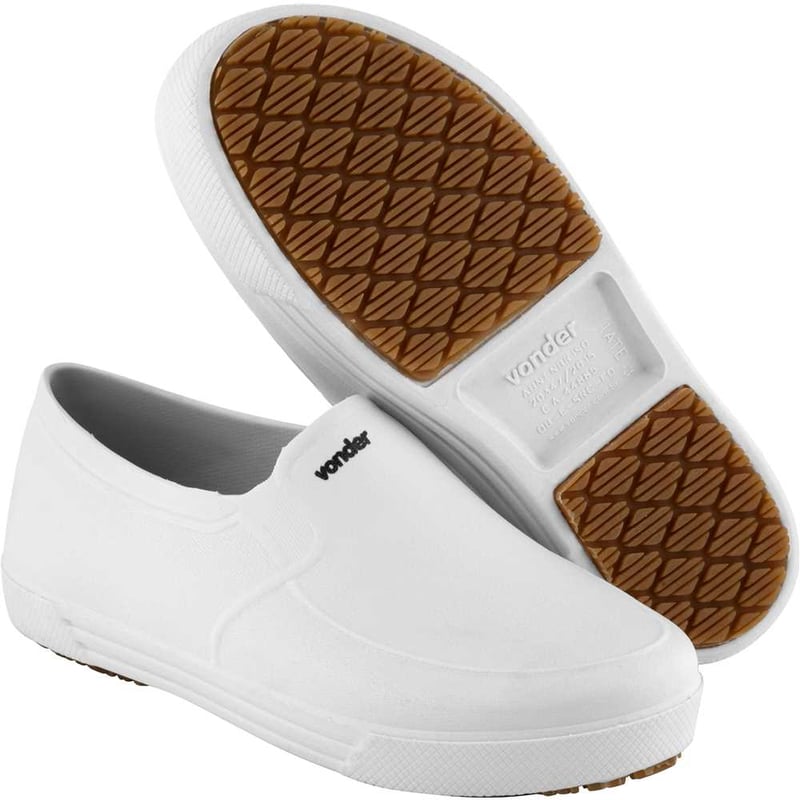 Sapato ocupacional classic, sem salto, branco, n° 43