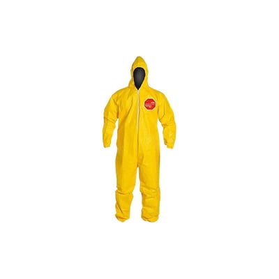 Macacão de proteção, com capuz, amarelo, tamanho XG, TYCHEM