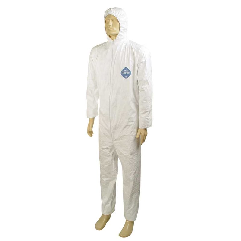 Macacão de proteção, com capuz, branco, tamanho XG, TYVEK