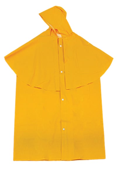 Capa de chuva PVC forrado amarela GG tipo morcego