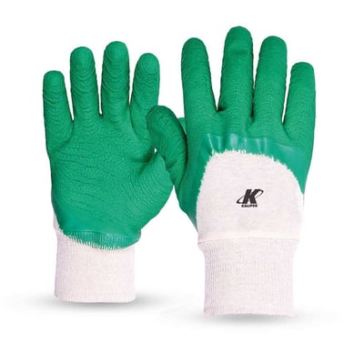 Luva algodão palma latex, verde, punho malha, G - 9, CONFORTEX PLUS, 02.02.2.3