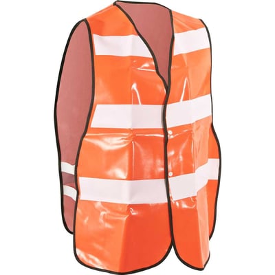 Colete sinal. sem bolso, laranja, com refletivo