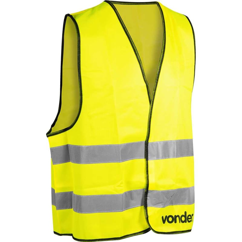Colete refletivo tipo blusão, sem bolso, amarelo