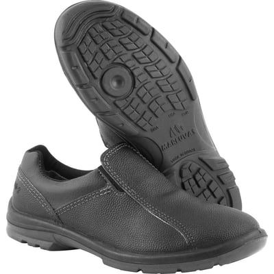 Tênis em couro com elástico, sem biqueira , bi densidade, 40 preto, 50F61, 3781040 SRV