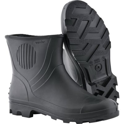 Bota de PVC preta, cano 3/4, com forro, 41