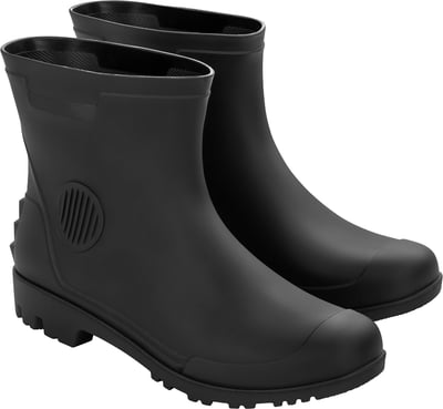 Bota de PVC preta, cano 3/4, com forro, 39