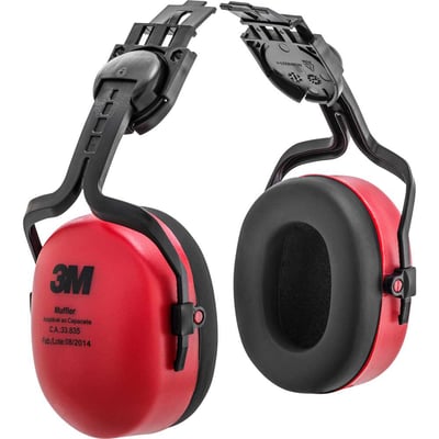 Abafador de ruídos tipo concha, acoplável ao capacete, 18 dB
