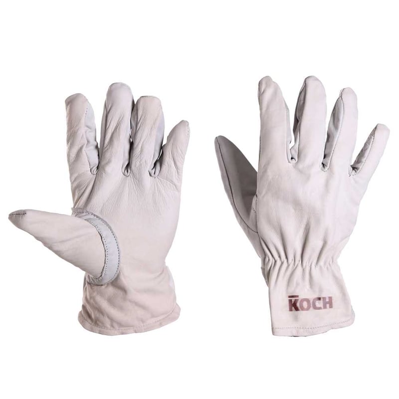 Luva de vaqueta instrumentista, 10 cm, com reforço, KOCH