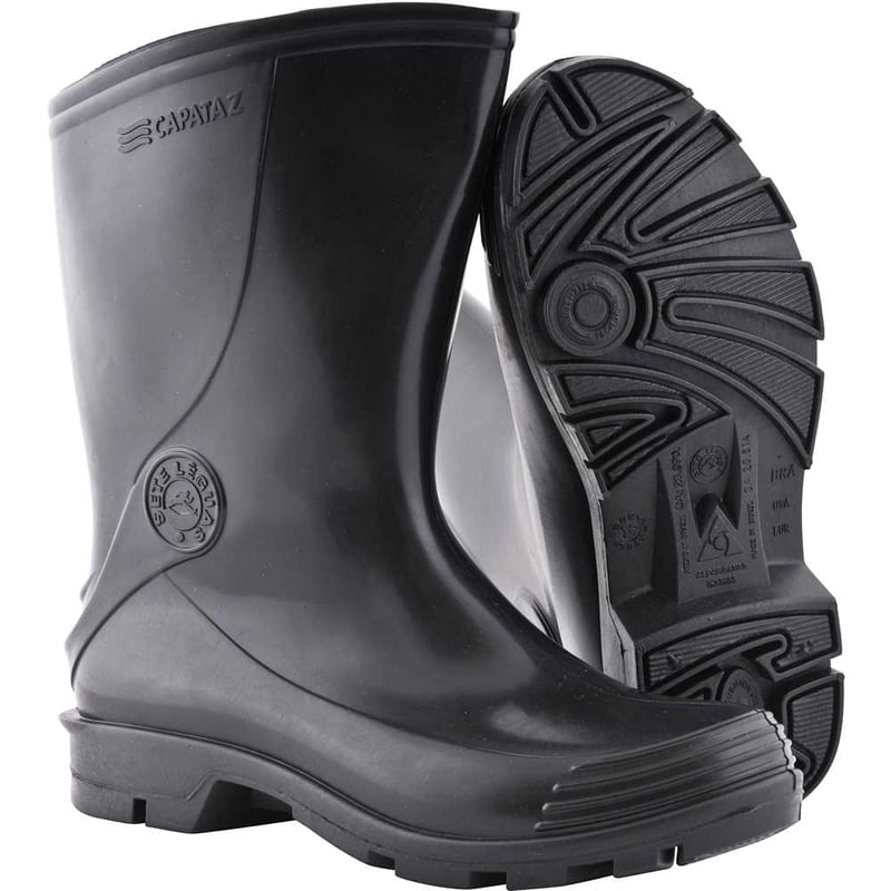 Bota de PVC preta, cano curto, Capataz II, 42