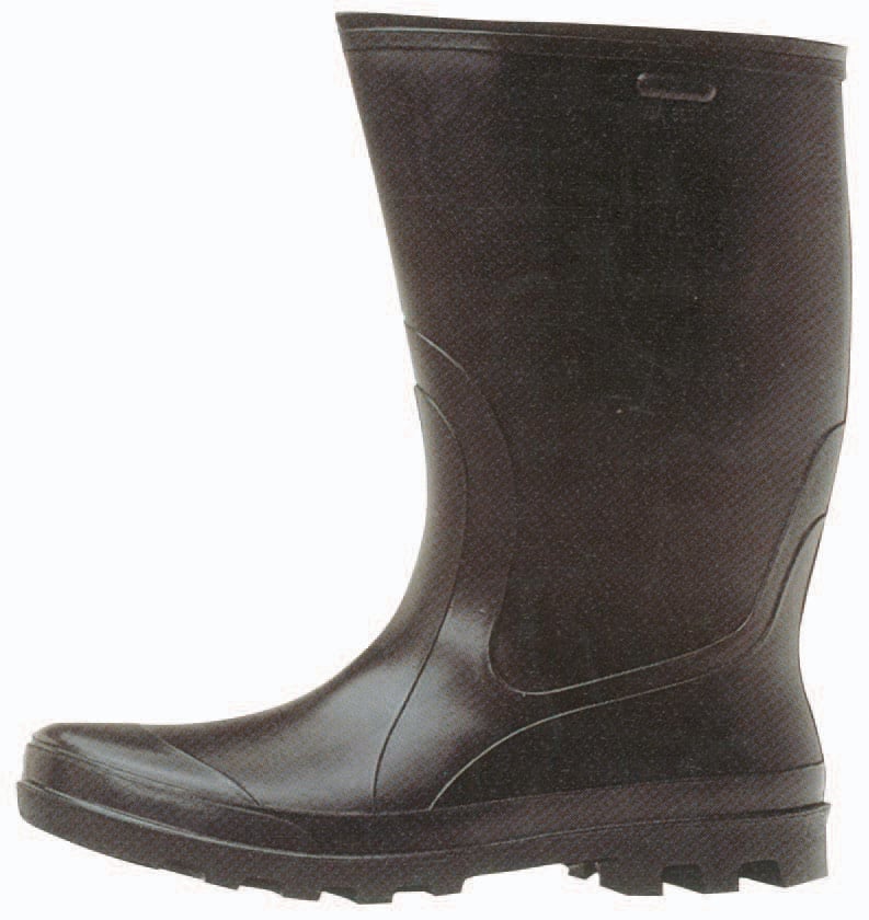 Bota de borracha preta, modelo trator, cano curto, 37