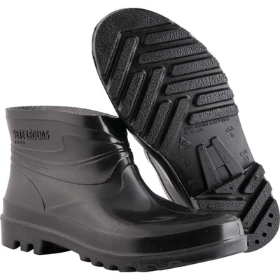 Bota de PVC preta, cano curto, com forro, SL FLEX, 37