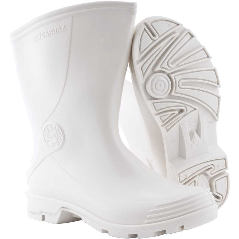Bota de PVC branca, cano curto, Capataz II, 44
