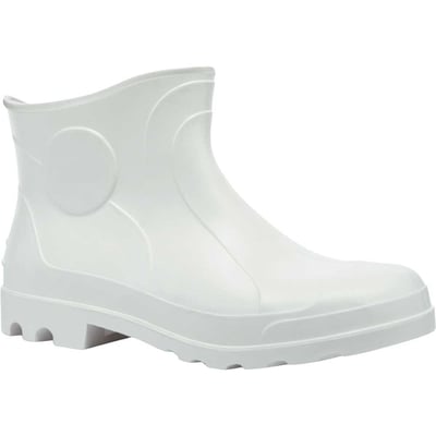 Bota de PVC cano extracurto, tamanho 39, forro em poliéster, branca