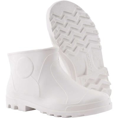 Bota de PVC branca, cano curto, com forro, SOFT, 38
