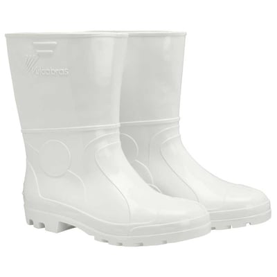 Bota de PVC branca, cano curto, 40