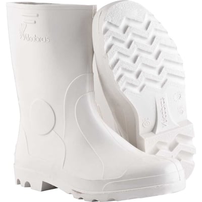 Bota de PVC branca, cano curto, 46/47